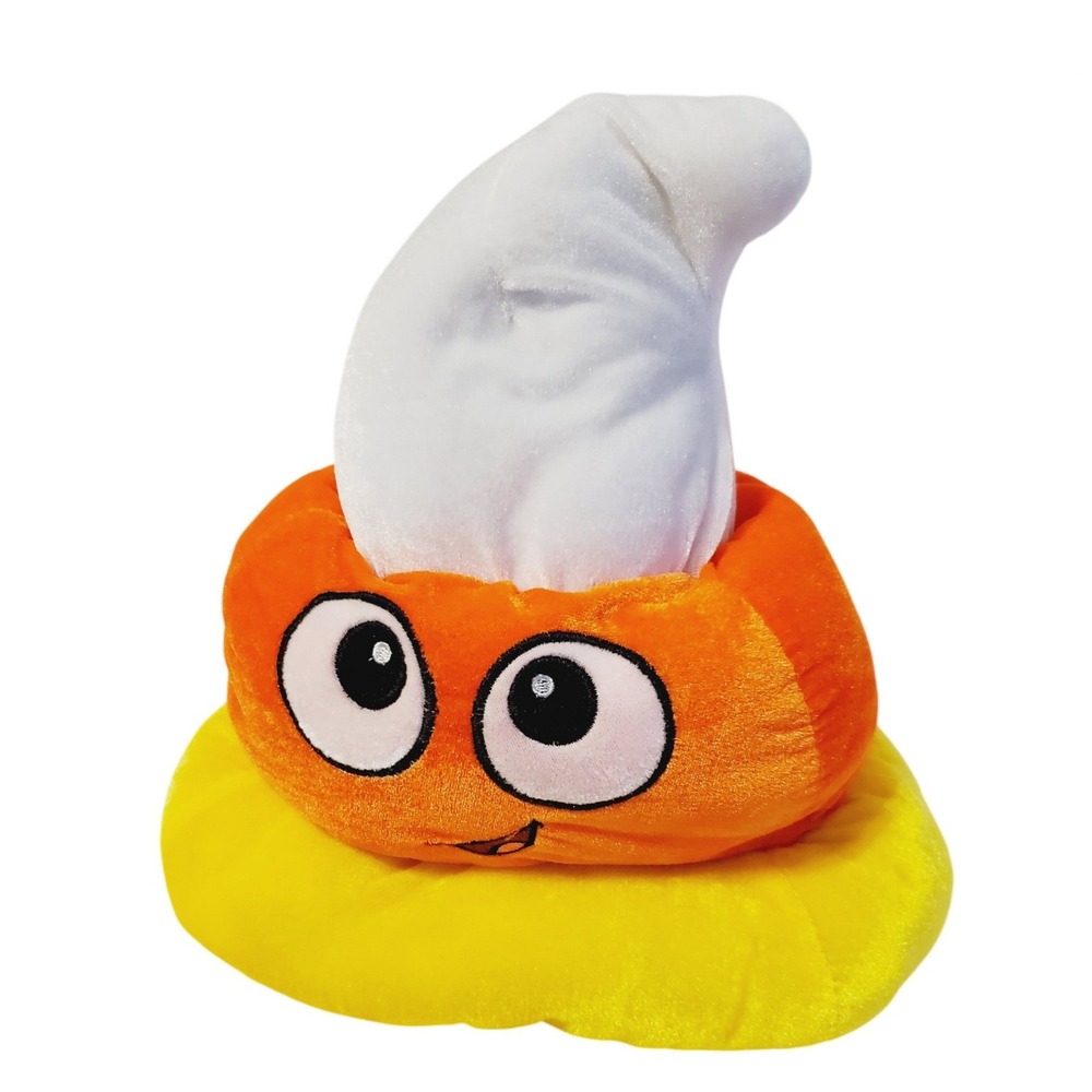 Six Flags Candy Corn Plush Hat Halloween Costume Accessory Orange Yellow White